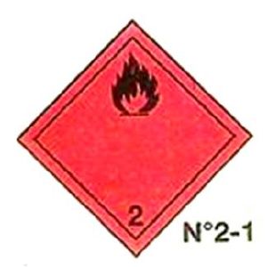 Etiquetas ADR Nº 2.1-- Gas Inflamable