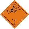 Etiquetas ADR Nº 1.0 (30x30cm) - Materias Explosivos
