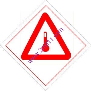Etiquetas ADR Nº 5.3.3 (30x30cm)  (Transporte en Caliente)
