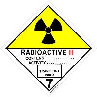 Etiquetas ADR Nº 7.B - Materias radiactivas (30x30cm)