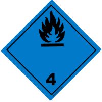 Etiquetas ADR Nº 4.3 - Materias que en contacto con el agua desprenden gases inflamables